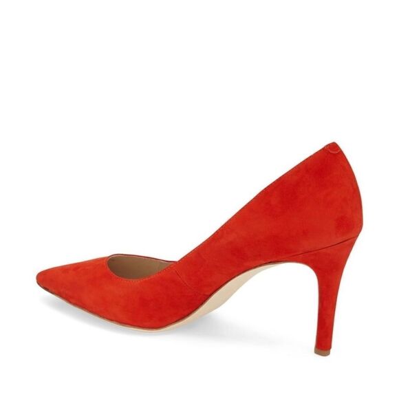 Via Spiga Carola Brick Red Suede Heels Sz 8 - Picture 1 of 8